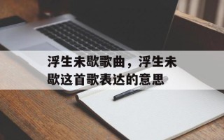 浮生未歇歌曲，浮生未歇这首歌表达的意思